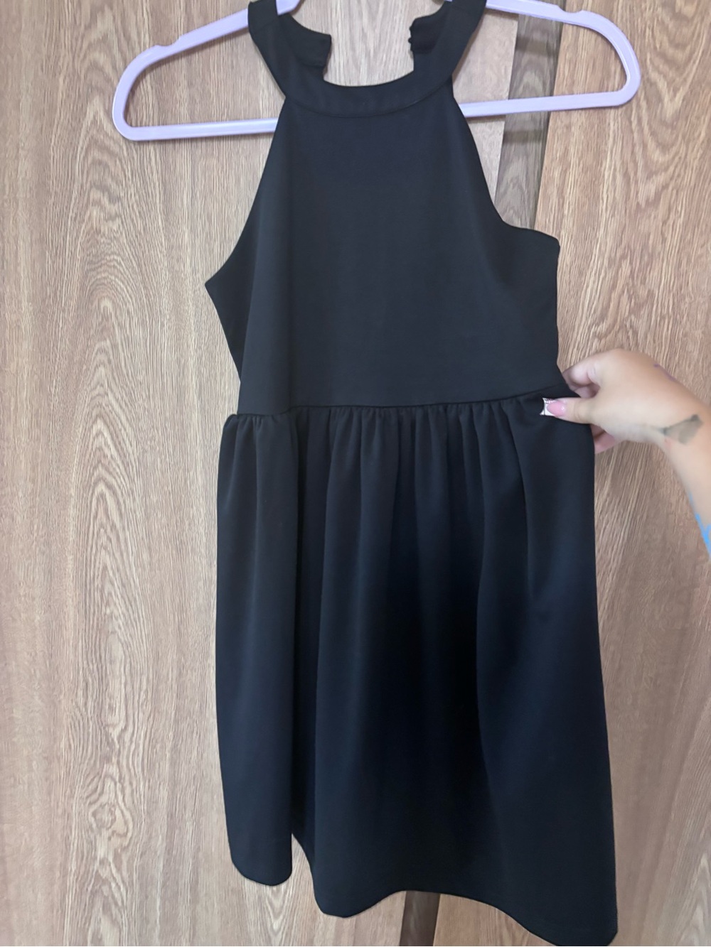 Jessica Simpson Black Halter-Style Kids Formal Dress